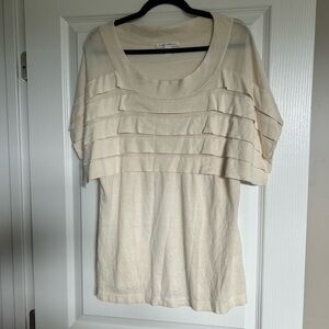 Banana Republic Ivory Tiered Blouse